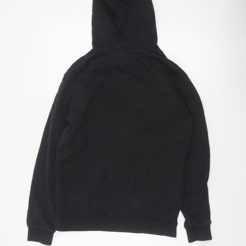 adidas Men’s Black M Pullover Hoodie Trefoil Logo Pockets