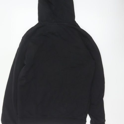 adidas Men’s Black M Pullover Hoodie Trefoil Logo Pockets