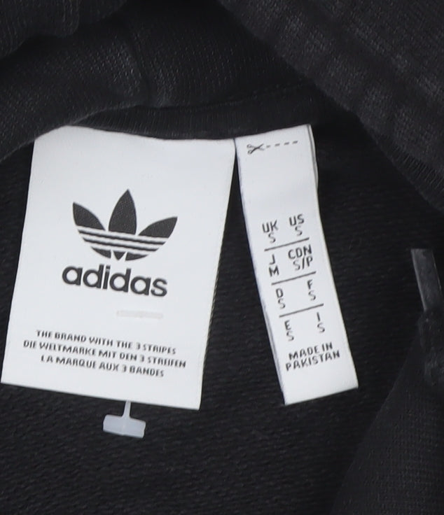 adidas Men’s Black M Pullover Hoodie Trefoil Logo Pockets