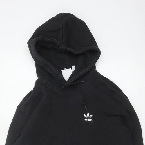 adidas Men’s Black M Pullover Hoodie Trefoil Logo Pockets