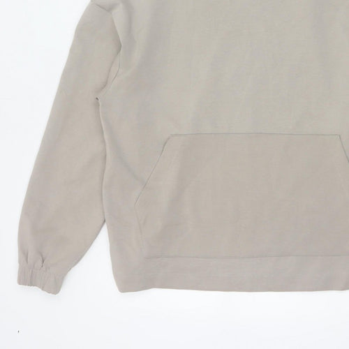 Pull&Bear Men’s Beige M Oversized Pullover Hoodie Pockets