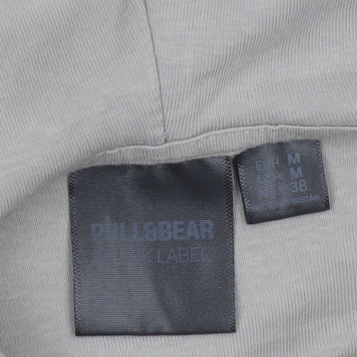 Pull&Bear Men’s Beige M Oversized Pullover Hoodie Pockets