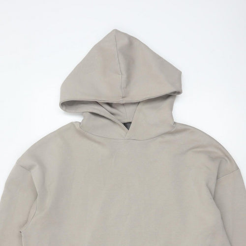 Pull&Bear Men’s Beige M Oversized Pullover Hoodie Pockets