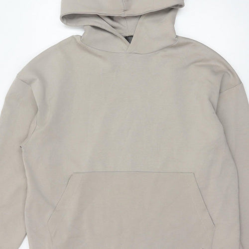 Pull&Bear Men’s Beige M Oversized Pullover Hoodie Pockets