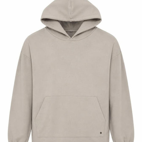 Pull&Bear Men’s Beige M Oversized Pullover Hoodie Pockets