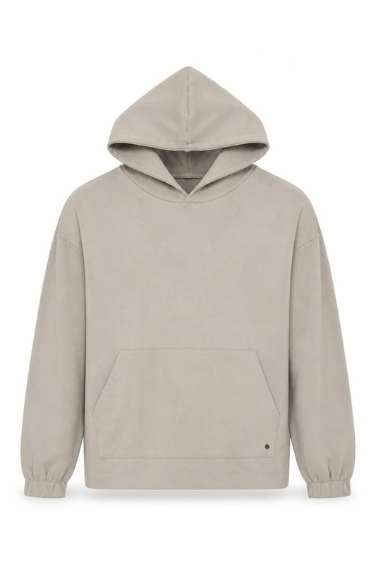 Pull&Bear Men’s Beige M Oversized Pullover Hoodie Pockets