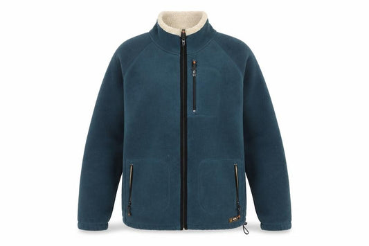 Snow Top Men’s Blue L Fleece Jacket Sherpa Lined Full Zip Ski