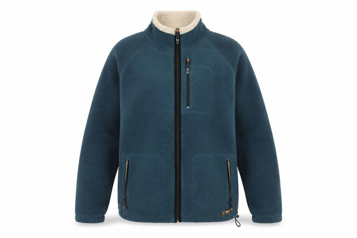 Snow Top Men’s Blue L Fleece Jacket Sherpa Lined Full Zip Ski