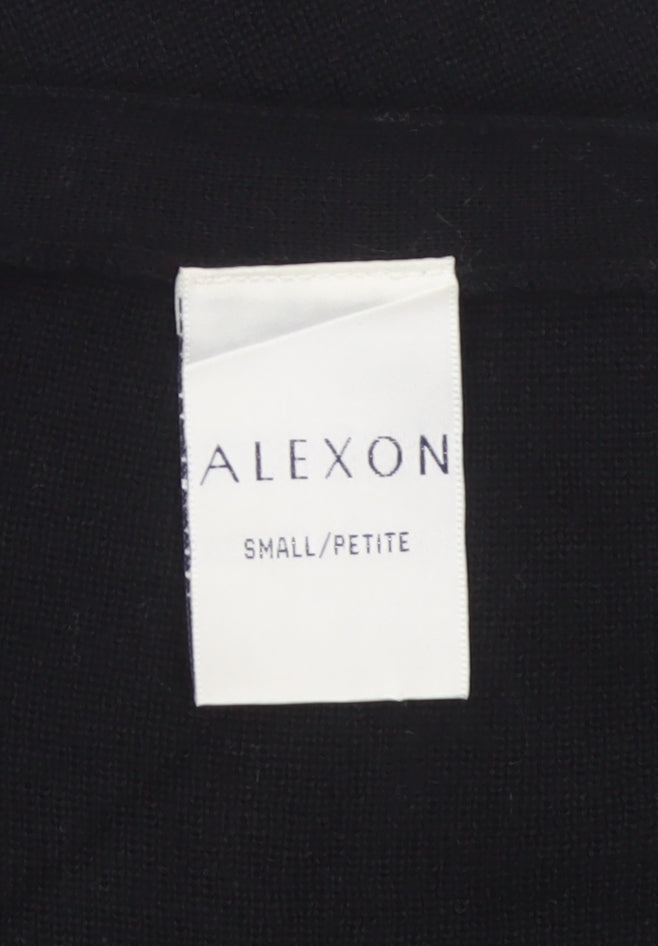 Additional view of Alexon Women Black S Petite Wool Blend Floral Knit Button Vest