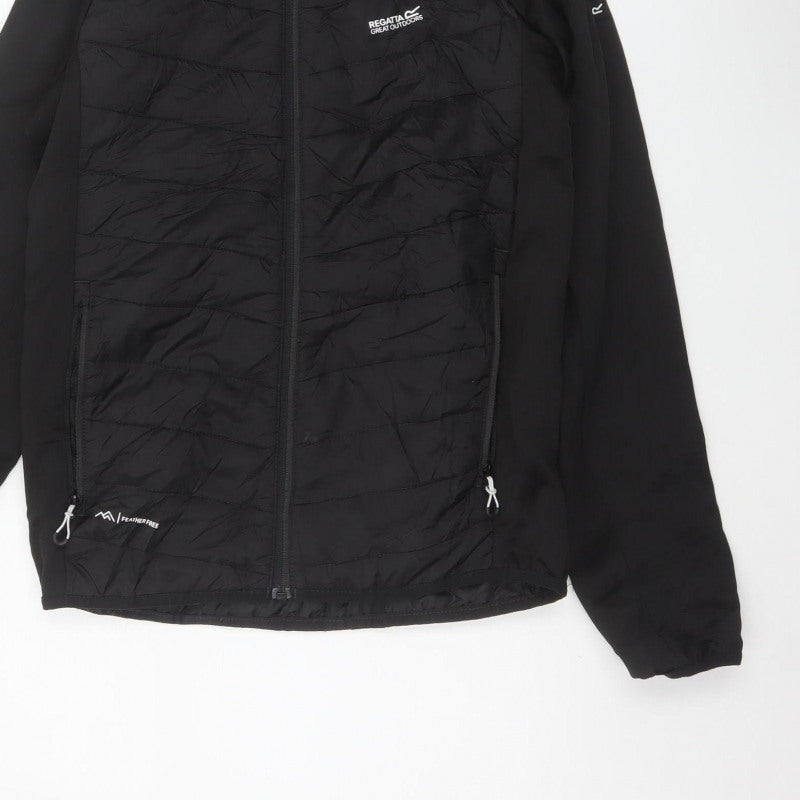 Regatta Men's Black S Hooded Quilted Hybrid Puffer Jacket