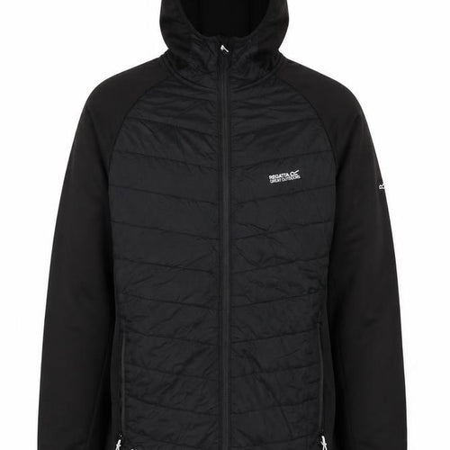 Regatta Men's Black S Hooded Quilted Hybrid Puffer Jacket