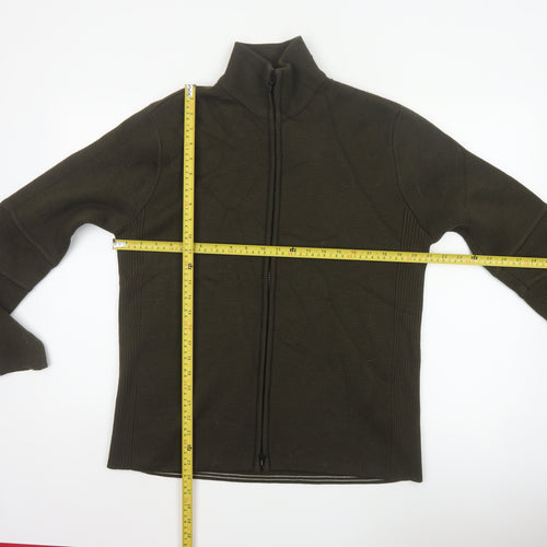 Banana Republic Men’s Green L Full Zip Merino Wool Jumper High Neck