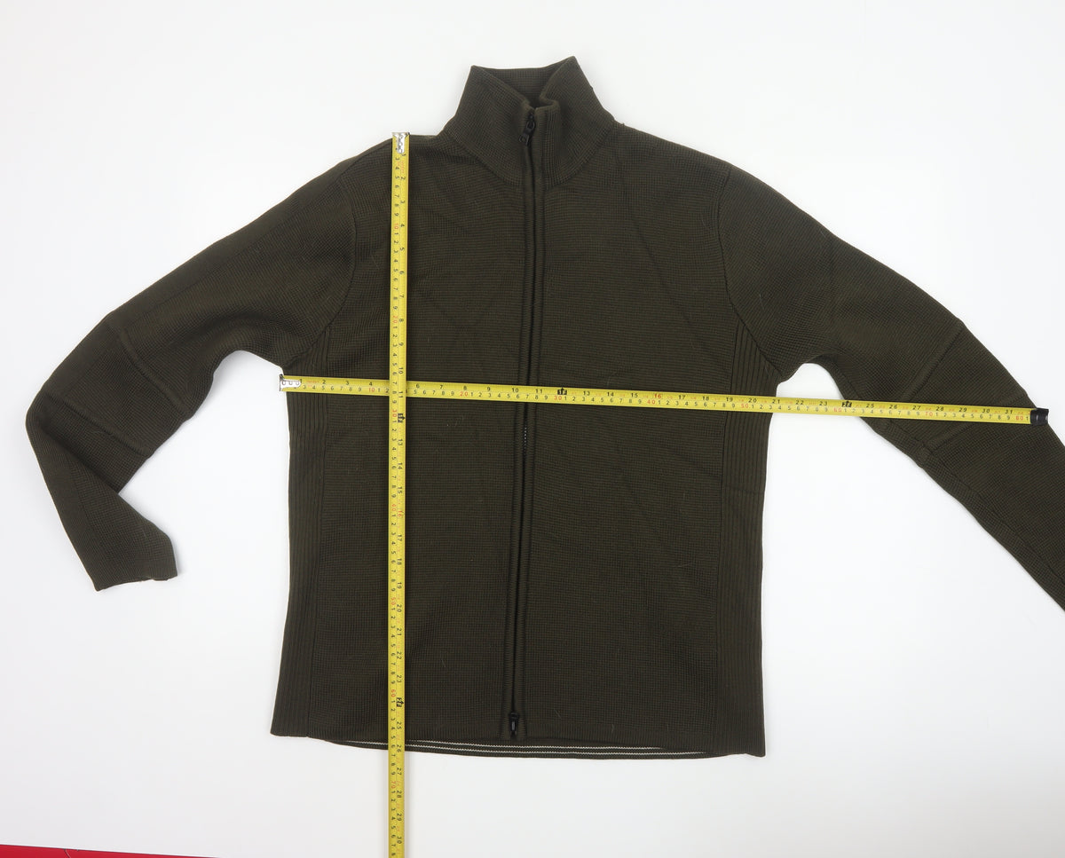 Banana Republic Men’s Green L Full Zip Merino Wool Jumper High Neck