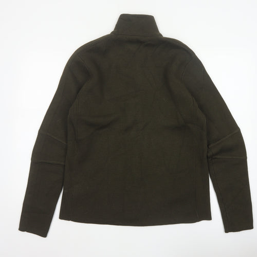 Banana Republic Men’s Green L Full Zip Merino Wool Jumper High Neck