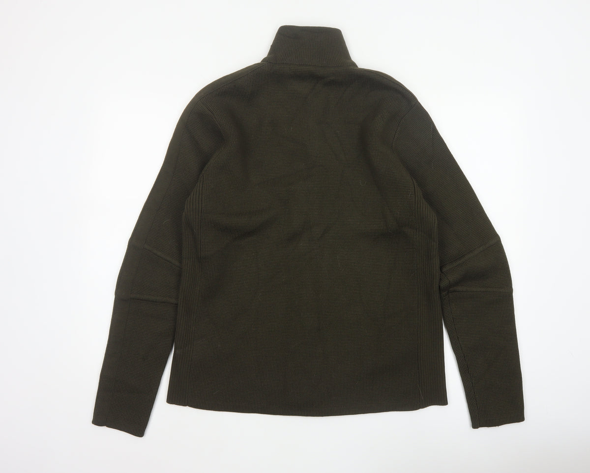 Banana Republic Men’s Green L Full Zip Merino Wool Jumper High Neck