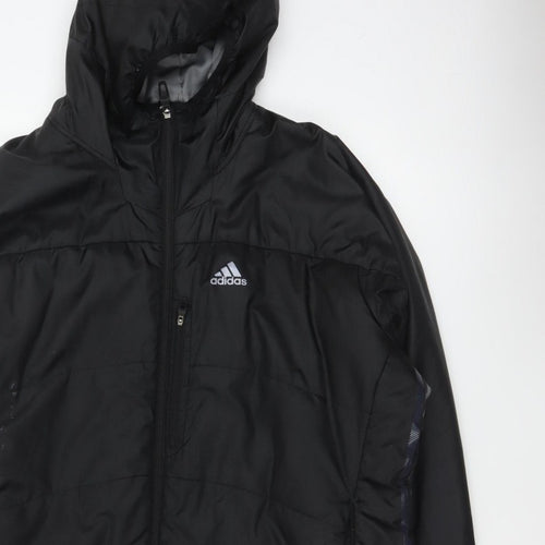 Adidas Men's Black S Hooded Puffer Ski Jacket Full Zip