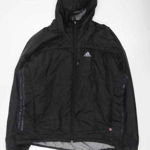 Adidas Men's Black S Hooded Puffer Ski Jacket Full Zip