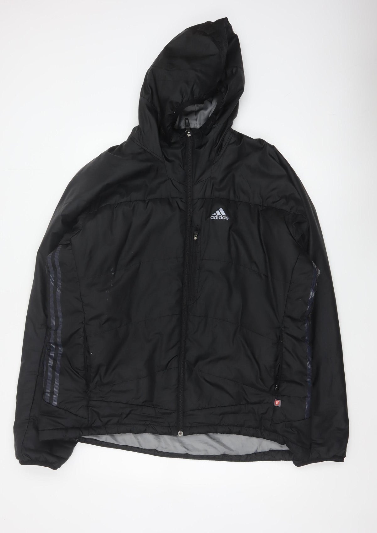 Adidas Men's Black S Hooded Puffer Ski Jacket Full Zip