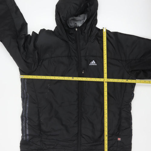 Adidas Men's Black S Hooded Puffer Ski Jacket Full Zip