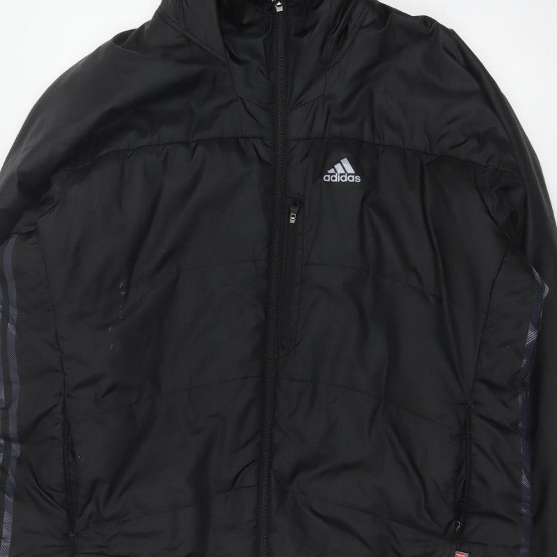 Adidas Men's Black S Hooded Puffer Ski Jacket Full Zip
