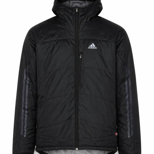 Adidas Men's Black S Hooded Puffer Ski Jacket Full Zip