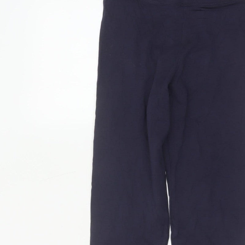 M&S Collection Women’s Blue Size 8 Cotton Stretch Jersey Leggings