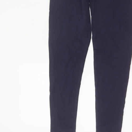 M&S Collection Women’s Blue Size 8 Cotton Stretch Jersey Leggings