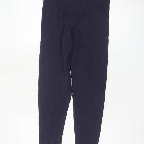 M&S Collection Women’s Blue Size 8 Cotton Stretch Jersey Leggings