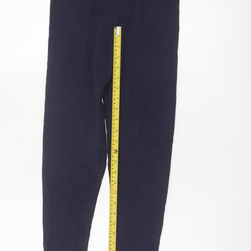 M&S Collection Women’s Blue Size 8 Cotton Stretch Jersey Leggings
