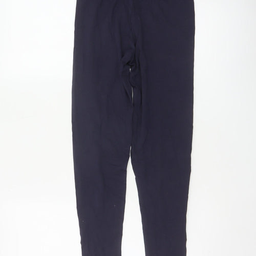 M&S Collection Women’s Blue Size 8 Cotton Stretch Jersey Leggings