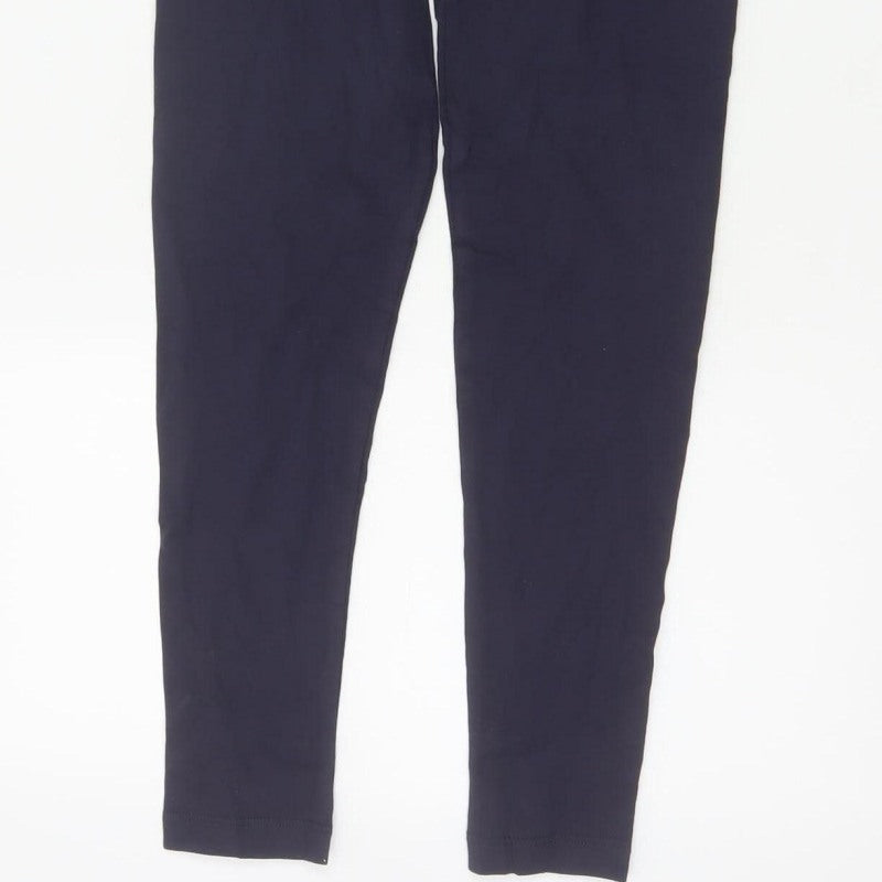M&S Collection Women’s Blue Size 8 Cotton Stretch Jersey Leggings