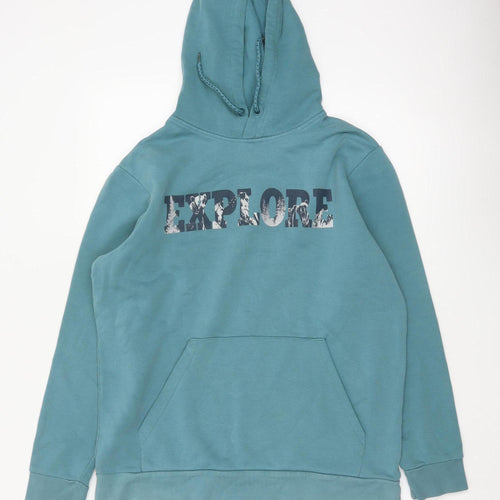 Mountain Warehouse Men’s Blue M Pullover Hoodie Explore Graphic