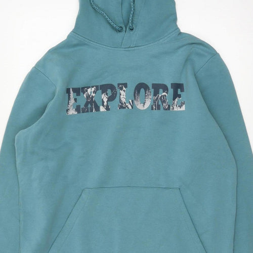 Mountain Warehouse Men’s Blue M Pullover Hoodie Explore Graphic