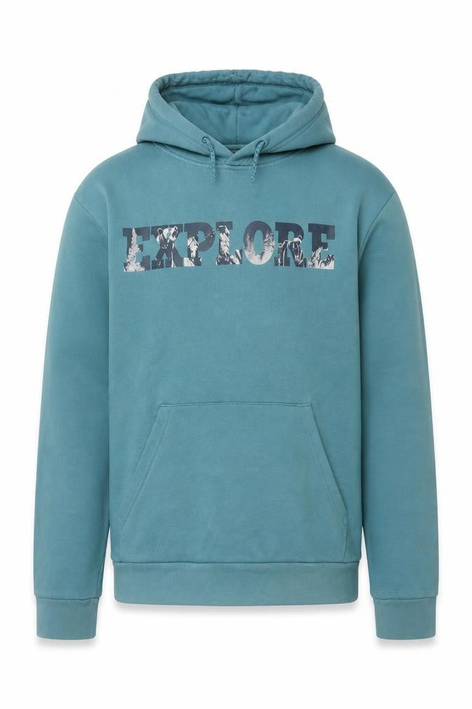 Mountain Warehouse Men’s Blue M Pullover Hoodie Explore Graphic