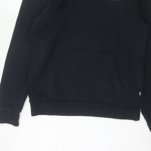 Puma Men’s Black S Pullover Hoodie Logo Fleece Kangaroo Pocket