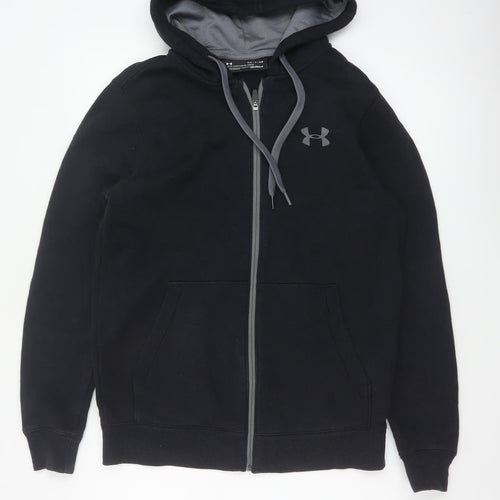 Under Armour Men’s Black S ColdGear Full Zip Hooded Fitted Hoodie