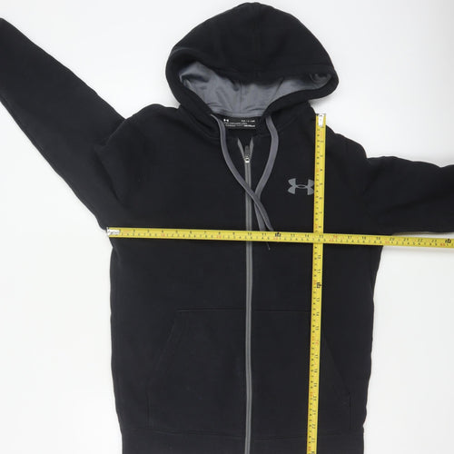 Under Armour Men’s Black S ColdGear Full Zip Hooded Fitted Hoodie
