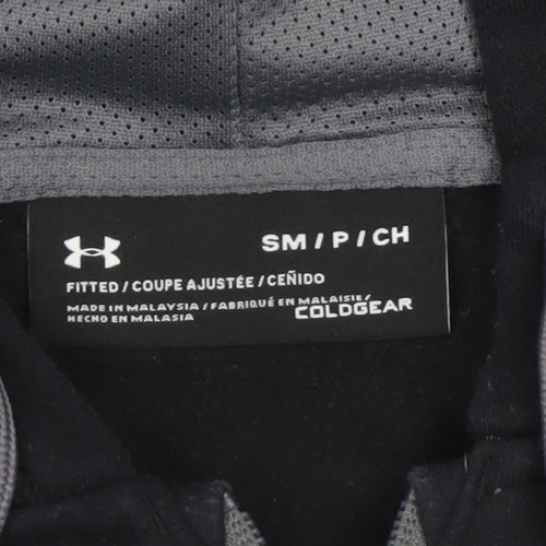 Under Armour Men’s Black S ColdGear Full Zip Hooded Fitted Hoodie