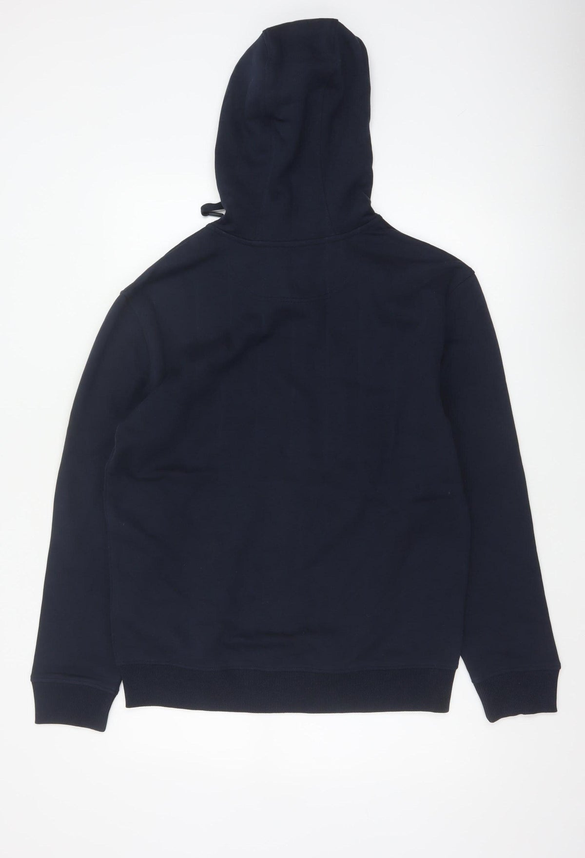 Marks and Spencer Men Blue S Relaxed Fit Full Zip Hoodie