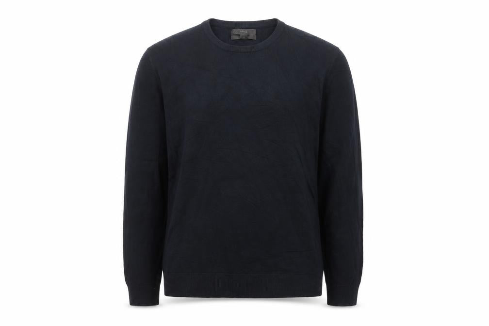 Front view of Marks and Spencer Men Blue L Cashmilon Crew Neck jumper