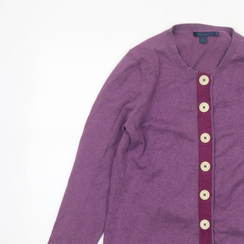 Brower Women’s Purple Cotton Blend Button Cardigan Size S Vintage