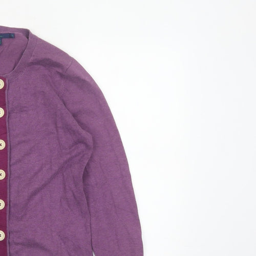 Brower Women’s Purple Cotton Blend Button Cardigan Size S Vintage