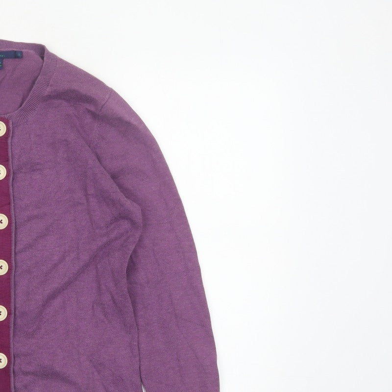 Brower Women’s Purple Cotton Blend Button Cardigan Size S Vintage
