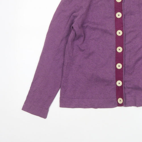 Brower Women’s Purple Cotton Blend Button Cardigan Size S Vintage