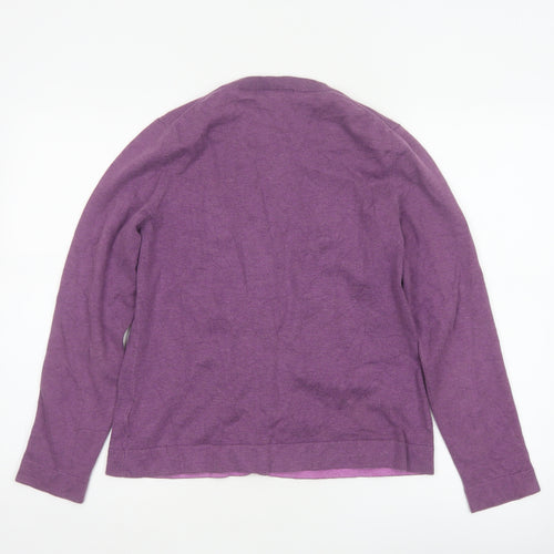 Brower Women’s Purple Cotton Blend Button Cardigan Size S Vintage