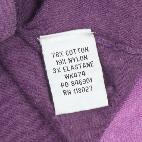 Brower Women’s Purple Cotton Blend Button Cardigan Size S Vintage