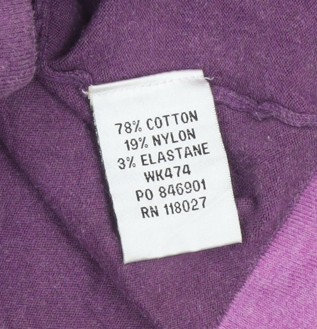 Brower Women’s Purple Cotton Blend Button Cardigan Size S Vintage