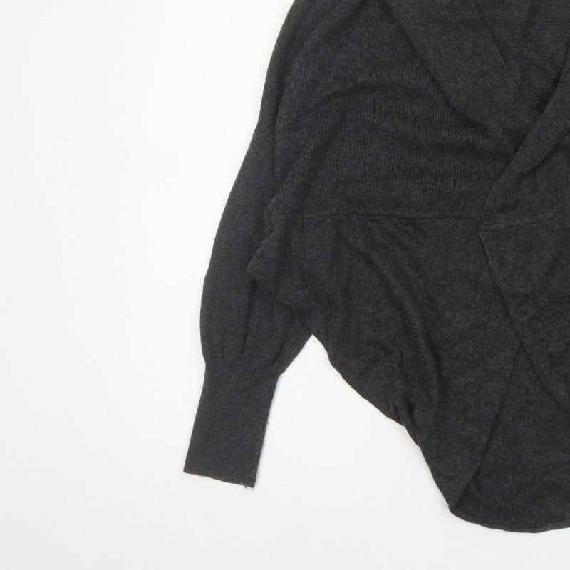 Autograph Women’s Grey UK 14 Wrap Cardigan Cashmere Blend Knit