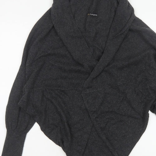 Autograph Women’s Grey UK 14 Wrap Cardigan Cashmere Blend Knit