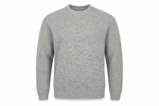GAP Mens Grey Lambswool Blend Chunky Knit Crew Neck Pullover Jumper M